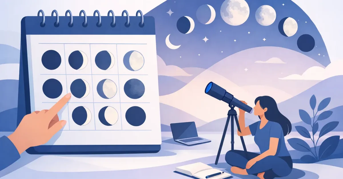 How to Use a Monthly Moon Phase Calendar